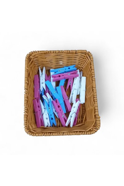 farfan 24 Pieces of Colorful Plastic Clothes Pegs – Unbreakable, Durable, Strong Grip – Non-Slip Peg Set