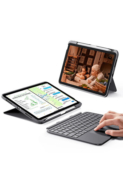 ESR Θήκη Flex με Αποσπώμενο Πληκτρολόγιο Σκούρο Γκρι για iPad 10ης/11ης γενιά...