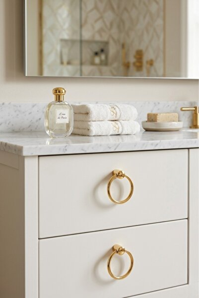 yusa stores Πολυτελής Χρυσή Μεταλλική Λαβή Δακτυλιοειδούς Σχήματος - Λαβή Ντο...