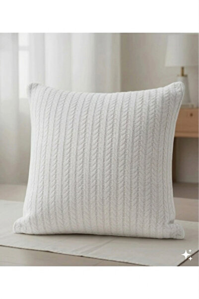 Alpateks Home %100 Pamuklu Örgü Dokuma Dekoratif Kırlent Kılıfı Büyük Boy 55x...