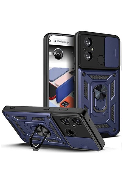 OEM Combo Kickstand Slide Camera Case Blue Xiaomi Redmi 12C