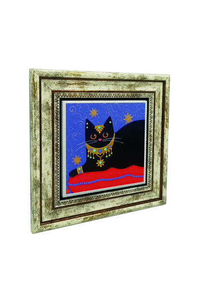 Sadrazam Εκτύπωση γάτας σε φυσική πέτρα 25X25KRG-167