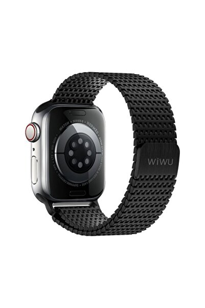 WIWU Λουράκι Metal Steel Domino Black Apple Watch 38/40/41/42mm Series 10/11