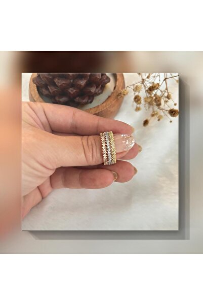 Butik Üçlü Tam Tur Çelik Yüzük