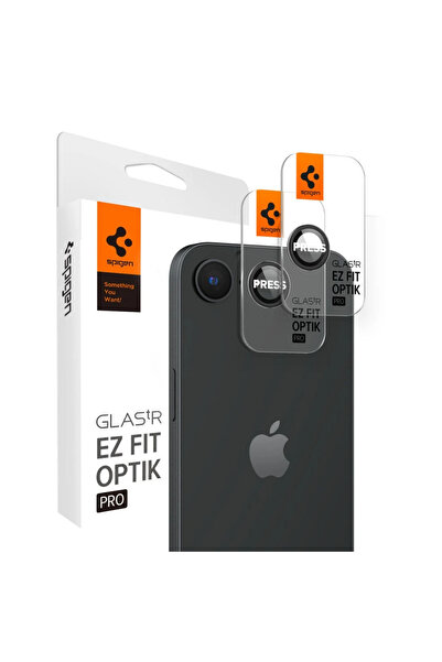 Spigen (2-Pack) Glass tR EZ Fit Optik Pro Black iPhone 16e