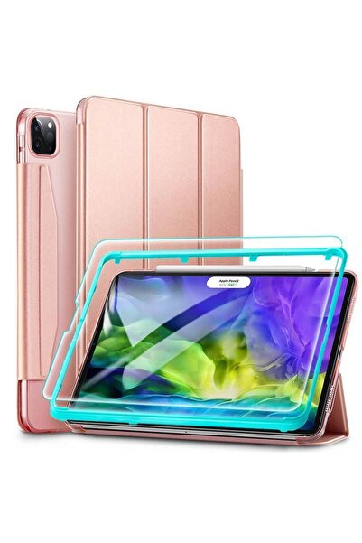 ESR Set Yippee Trifold Case Rose Gold + Tempered Glass iPad Pro 11 2018/2020