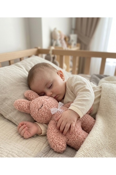 Suvolta Store Teddy Mimi Tavşan Bebek/Çocuk Uyku Arkadaşı Pembe