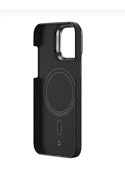 KaffCase iPhone 16 Pro Kılıf Kevlar Desenli Karbon M-Safe Magnetik Şarj VEGA-...
