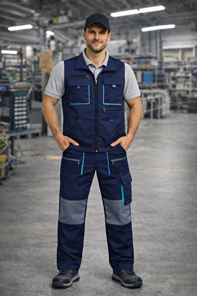 eser x workwear Odin Pantolon Yelek İş Takımı Bol Cepli