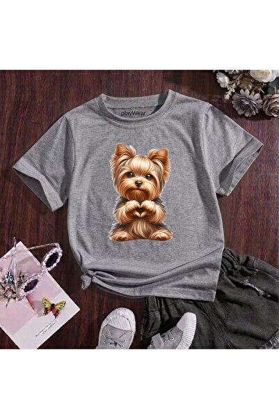 playwear Παιδικό unisex μπλουζάκι με στάμπα Fancy Dog, 100% βαμβακερό, με λαι...