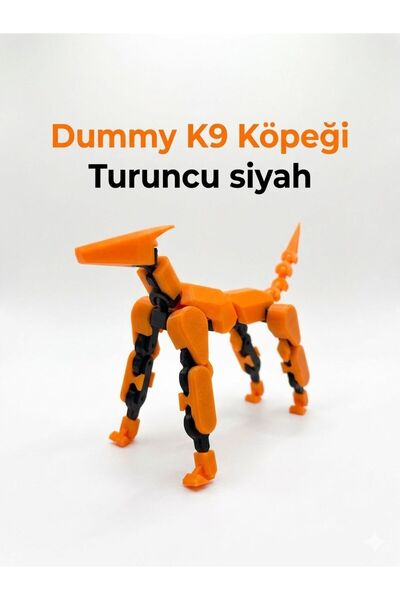 MD Design Dummy K9 Robot Köpek Figürü - 3D Yazıcı Eklemli Hareketli Oyuncak -...