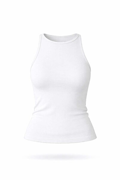 5in1Canpolat White Ribbed Undershirt 11013