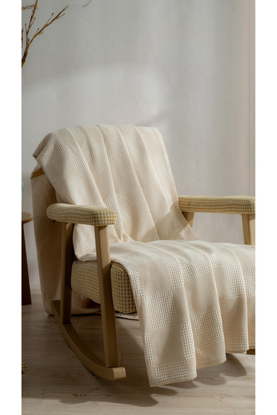 Comfort Craft Square Woven Modern Single-Person Pique - Breathable Cotton Waf...