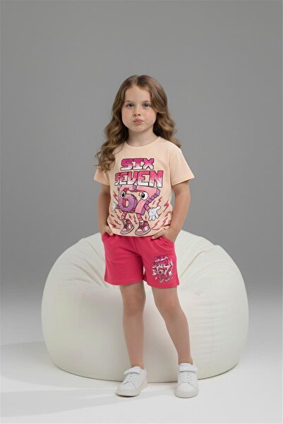 LİLLYPİCCA Κοριτσίστικο Σετ Σορτς με Τσέπες με Σχέδια Six-Seven