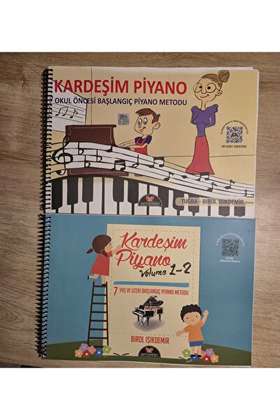 Yurtrenkleri Yayınevi Kardeşim Piyano Volume 1-2 , Kaedeşim Piyano Okul Öncesi Başlangış Piyano Metodu ( 2'li SET )