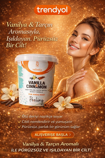 Velvety Vanilya & Tarçın Birleşimi 400ml El ve Ayak Peeling