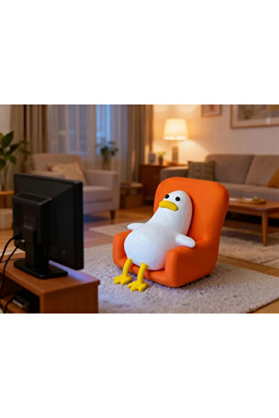 RubaTrend Sevimli Tembel Ördek Tv Masa Kitaplık Mini Dekor Masanıza Sevimli B...
