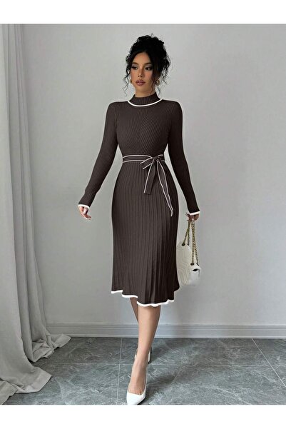 Iuliashop Rochie midi tricotată Selena Brown - S