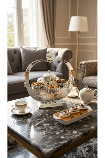 Generic Elegant Dessert and Nut Serving Tray Set