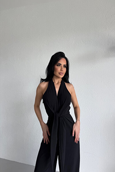 LİLA İSTANBUL Özel Tasarım Askılı Kuşaklı Tulum