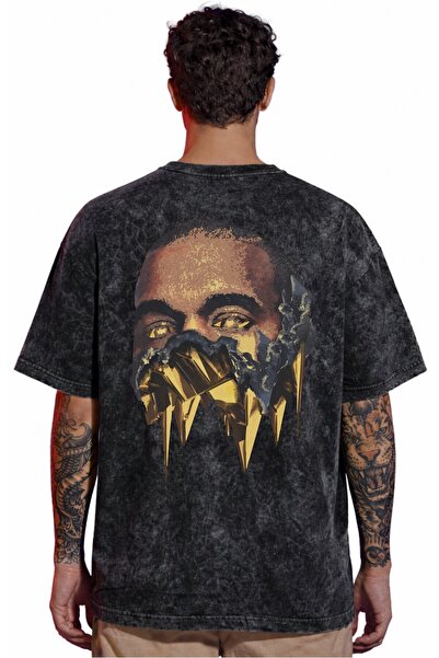 SEVBANO Tricou unisex supradimensionat cu imprimeu pe spate Design Drake Rapp...