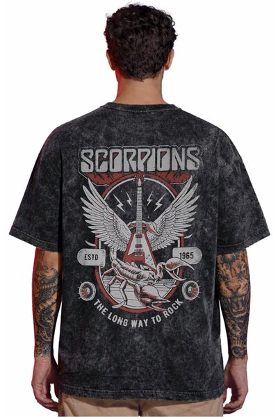 SEVBANO Dizajn Scorpions rok metal muzičkog benda, unisex majica sa leđnim pr...