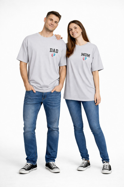 NEVERMIND Σετ μπλουζών για τη μαμά και τον μπαμπά με στάμπα, μεγάλου μεγέθους...