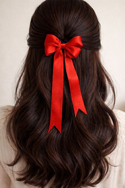 Mavi Masal 23 Απριλίου 5 τεμάχια Παιδικά/Γυναικεία κόκκινα κλιπ μαλλιών με φι...