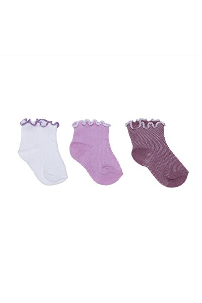 ebebek Hello Baby HelloBaby Kız Bebek 3lü Soket Çorap Çizgili