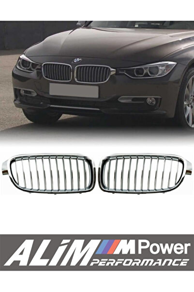 CarStore BMW 3 Series F30 (2012–2019) Krom/Krom/Siyah Luxury Ön Böbrek Panjur...