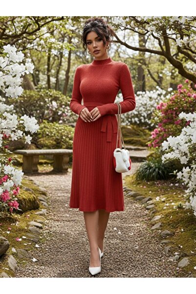Iuliashop Rochie Midi Tricotata Maddy Caramizie - M