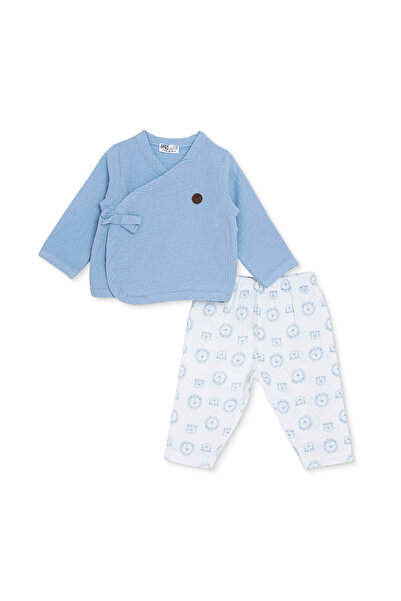 ebebek Hello Baby HelloBaby Erkek Bebek Zıbın-Alt Çizgili Çıtçıtlı Zarf Yaka ...