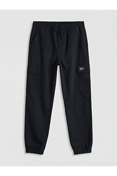 LC Waikiki LCW KidsBlack široke gabardin hlače za dečake