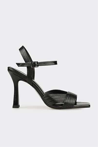 Elle Shoes Siyah Kadın Topuklu Sandalet