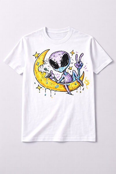 JOLT Unisex Διασκεδαστικό Λευκό T-Shirt Αριθμός Μοντέλου: 002