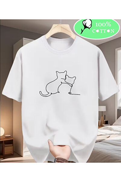 LİNA06 100% Men'S T-Shirt, a Versatile Casual Base Layer, Comfortable Sports Top