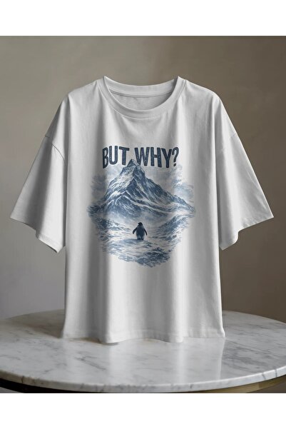 COMVİCHO Nihilist Penguin Printed White T-Shirt