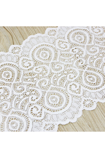 Choice1 3meters WHITE (3 Meters) 18cm Black Elastic Lace Fabric French Hollow...