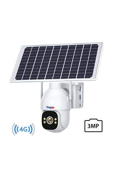 Taggo Solara Κάμερα Παρακολούθησης Εξωτερικού Χώρου με Κάρτα SIM 4G, 3 MP, 12...