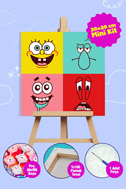 Picasso World Hobby Art Sayılarla Boyama Numaralı Tuval Seti Fırça Boya Dahil...