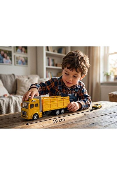 Tıfıl Toys 19cm Çek Bırak Mekanizmalı Detaylı Açık Kasa Lojistik Temalı Oyunc...