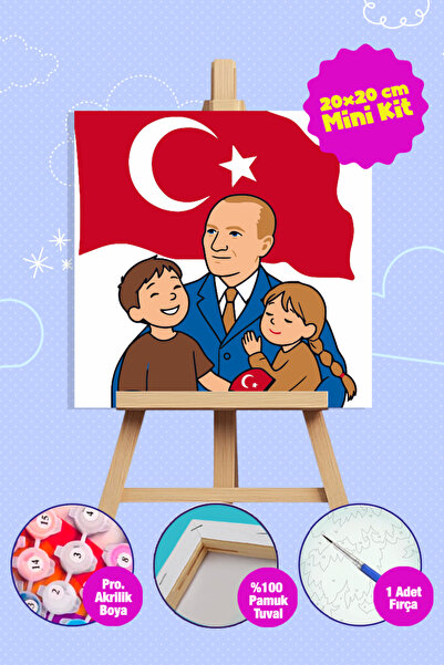 Picasso World Hobby Art Sayılarla Boyama Numaralı Tuval Seti Fırça Boya Dahil...