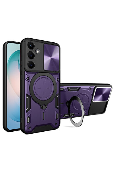 DAMUR Husa LensCover KickStand Samsung Galaxy S26 Plus, Inel Magnetic, Protec...