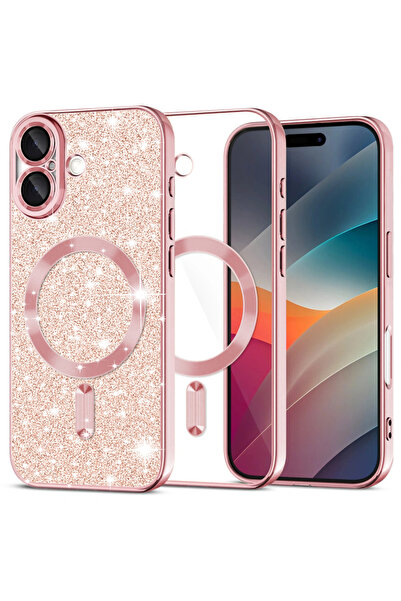 Techsuit Husa pentru iPhone 17, Luxury Glitter MagSafe, protectie antisoc, ro...