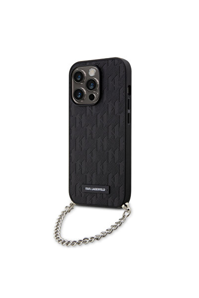 Stef's Cat Husa pentru iPhone 14 Pro, Stef's Cat, Saffiano Monogram Chain (KL...