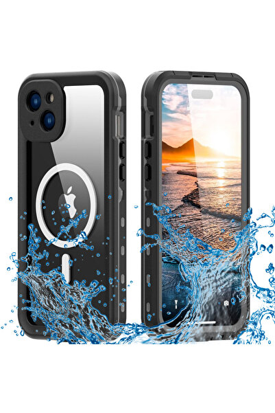 Stef's Cat Θήκη iPhone 15 Plus, Γάτα της Στεφ, Αδιάβροχη IP68 Θήκη MagSafe, Μ...