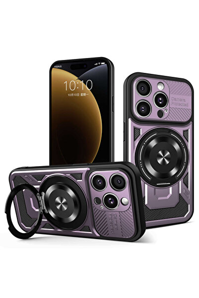 DAMUR Husa TitanFlex Ring Apple iPhone 15 Pro, Structură robustă, Suport magn...