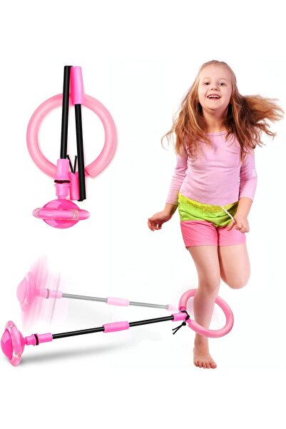 Arabest كرة قفز محمولة قابلة للطي، بعجلة مضيئة ملونة، لعبة رياضية للياقة البد...