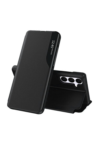 Stef's Cat Θήκη για Samsung Galaxy S25 FE, Γάτα του Στεφ, Σειρά eFold, μαύρο