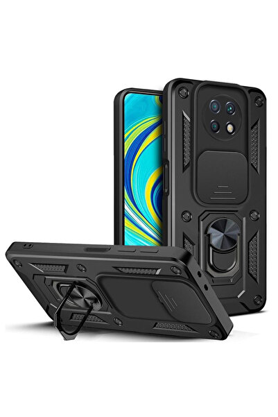Stef's Cat Калъф за Xiaomi Redmi Note 9 5G, Stef's Cat, серия CamShield, черен